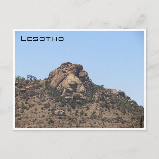 Cartão Postal lesotho rock de leão (Frente)