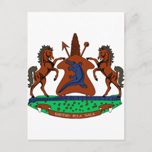 Cartão Postal Lesoto Casaco de Armas