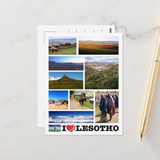 Cartão Postal Lesoto - Eu Amo - (Frente/Verso In Situ)