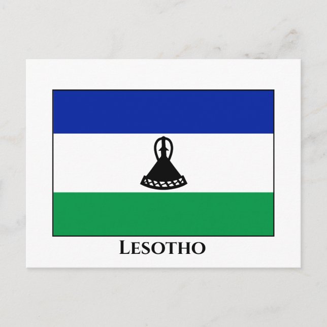 Cartão Postal Lesoto Flag (Frente)