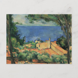 Cartão Postal L'Estaque com telhados vermelhos - Paul Cezanne -