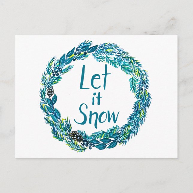 Cartão Postal Let It Snow Postcard (Frente)