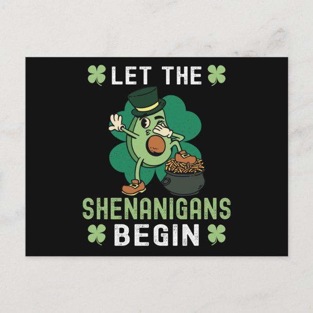 Cartão Postal Let The Shenanigans Begin - St Patricks Day (Frente)