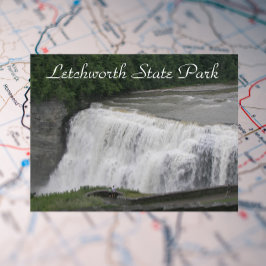Cartão Postal Letchworth State Park Waterfall Viagem