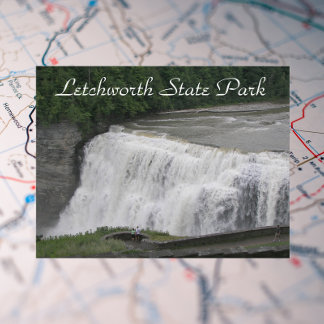 Cartão Postal Letchworth State Park Waterfall Viagem