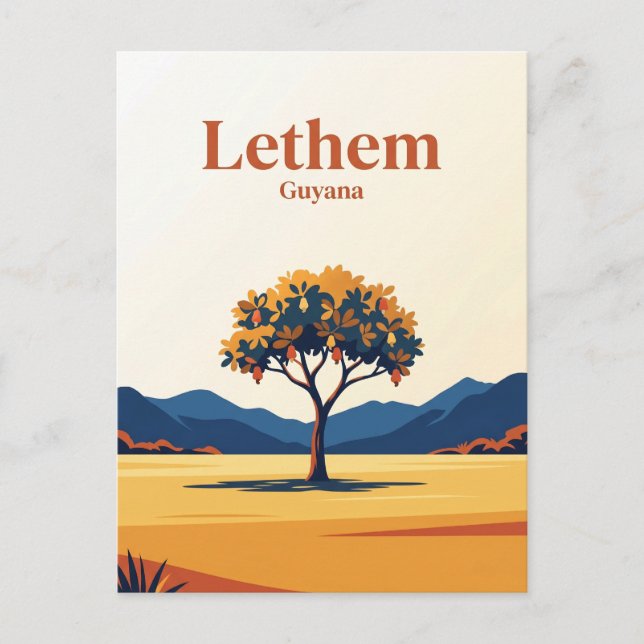 Cartão Postal Lethem Guiana (Frente)