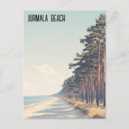 Cartão Postal Letônia Jūrmala Praia Viagem