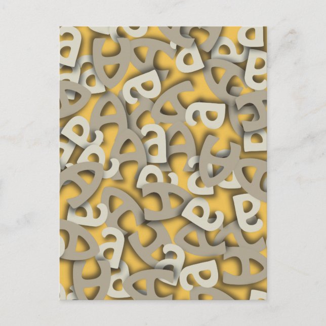 Cartão Postal Letra A Cinza (Frente)