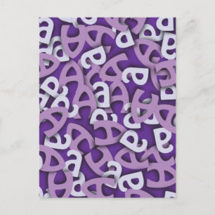 Cartão Postal Letra A Purple
