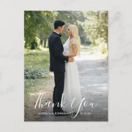 Cartão Postal Letra Anemone Watercolor Script Muito Obrigado