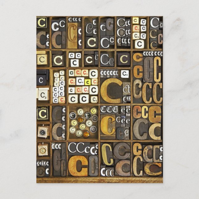 Cartão Postal Letra C (Frente)