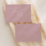 Cartão Postal Letra Caprichosa | Agradecimento de Casamento Rosa<br><div class="desc">Apresentamos nosso cartão-postal de agradecimento de casamento em letra cursiva caprichosa e rosa poeirado, perfeito para sua celebração simples e moderna boho de primavera. Nosso design elegante inclui uma paleta de cores pastéis vibrantes e brilhantes com uma letra de caligrafia vintage chic. Se você prefere um estilo minimalista ou clássico,...</div>