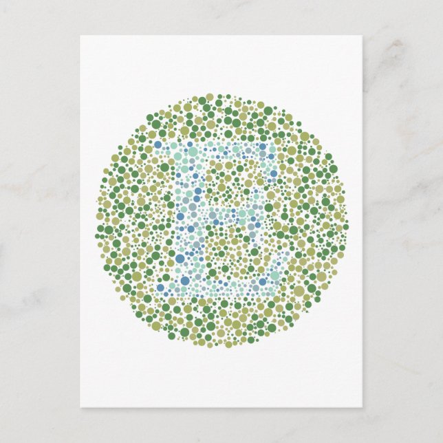 Cartão Postal Letra de teste "E" (Frente)