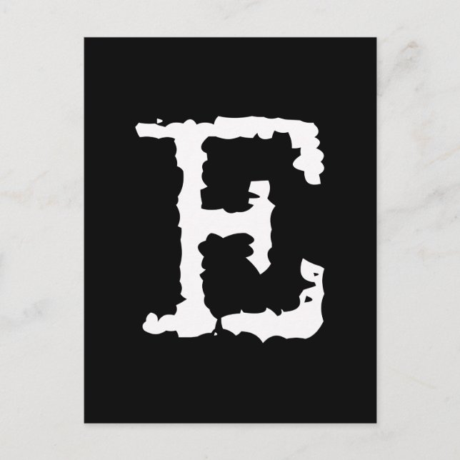 Cartão Postal Letra E (Frente)