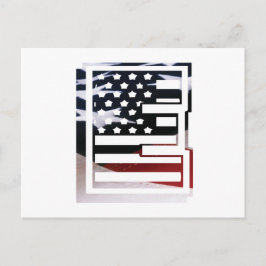 Cartão Postal Letra E Monograma inicial EUA