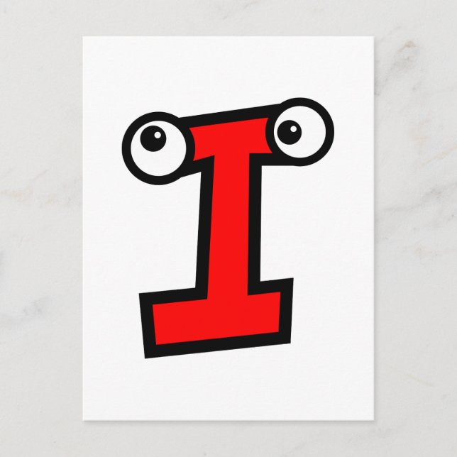 Cartão Postal Letra engraçada do monograma mim (Frente)