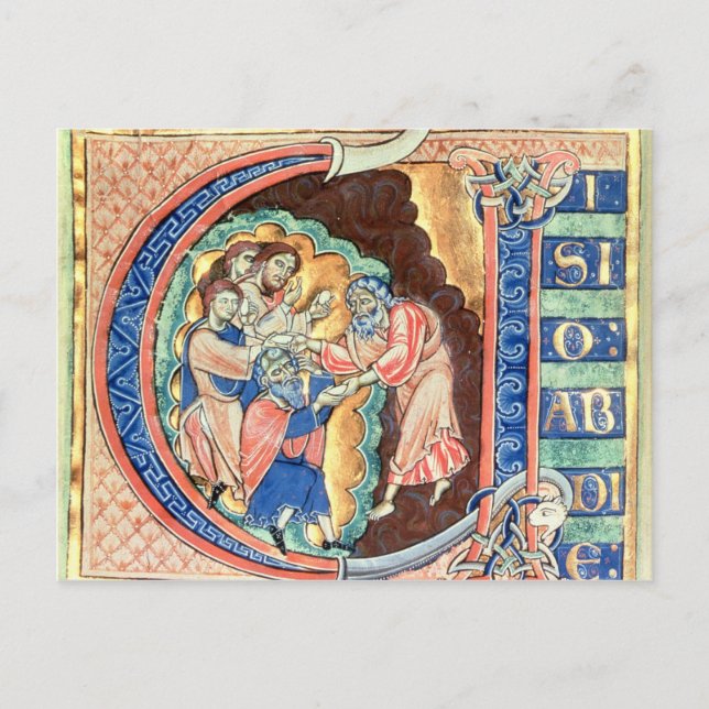 Cartão Postal Letra inicial 'V' Visio Abdie (Frente)