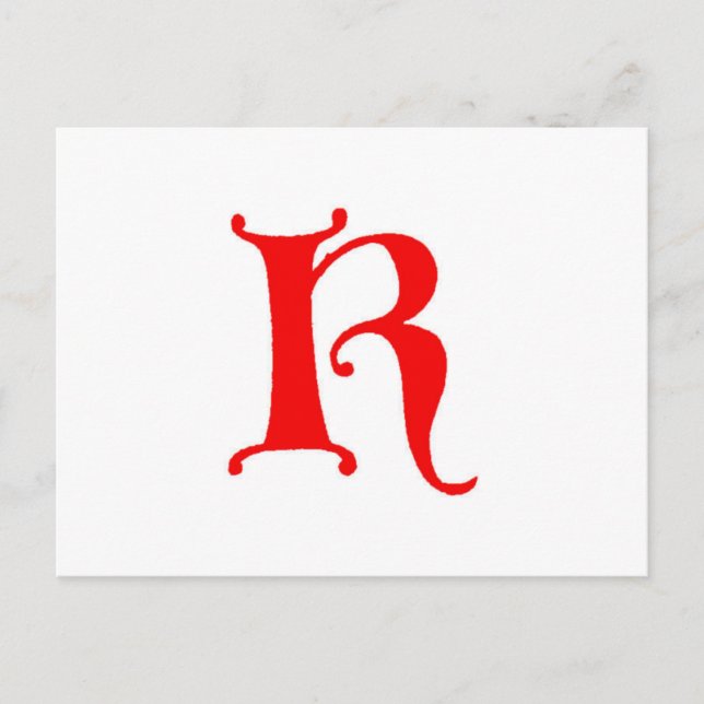 Cartão Postal Letra K (Frente)