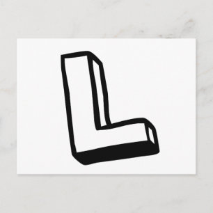 Cartão Postal Letra L