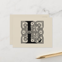 Letra L Vintage Celtic Knot Monograma