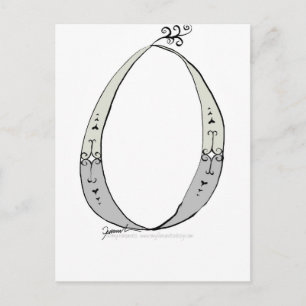 Cartão Postal Letra mágica O de tony fernandes design