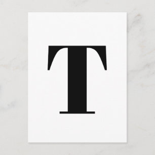 Cartão Postal Letra Moderna   Alfândega Alfabeto Minimalista In