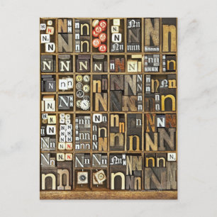 Cartão Postal Letra N