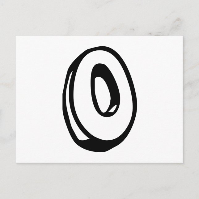 Cartão Postal Letra O (Frente)