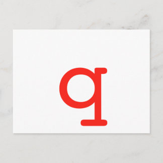 Cartão Postal Letra q