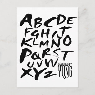 Cartão Postal Letras alfabéticas de A a Z