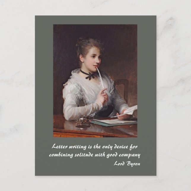 Cartão Postal Letras de escrevendo (Frente)