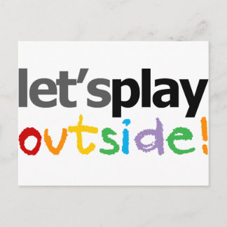 Cartão Postal Let's Play Outside!