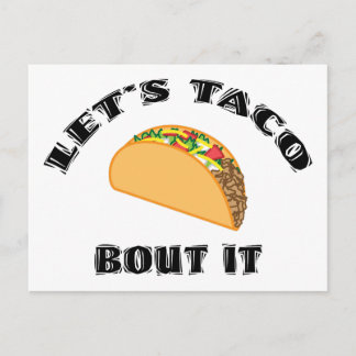 Cartão Postal Let's Taco Bout It