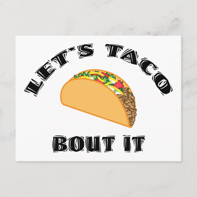 Cartão Postal Let's Taco Bout It (Frente)