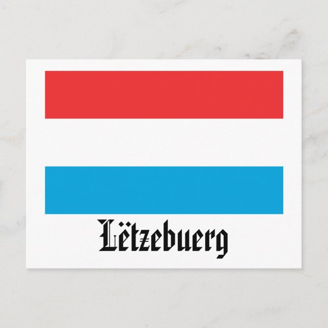 Cartão Postal Lëtzebuerg Flag (Frente)