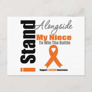 Cartão Postal Leucemia, eu fico ao lado da minha sobrinha