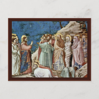 Cartão Postal Levantamento De Lázaro Por Giotto Di Bondone