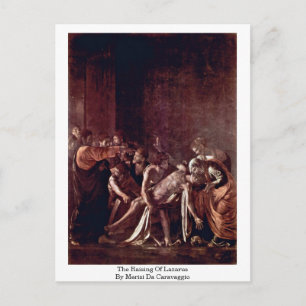 Cartão Postal Levantamento De Lázaro Por Merisi Da Caravaggio