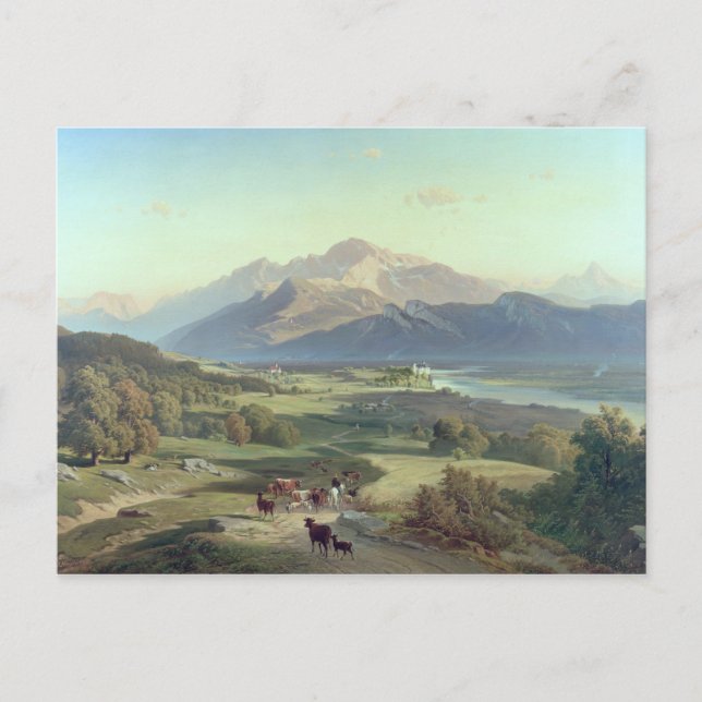 Cartão Postal Levantamento em Horseback com seu Bovinos em uma M (Frente)