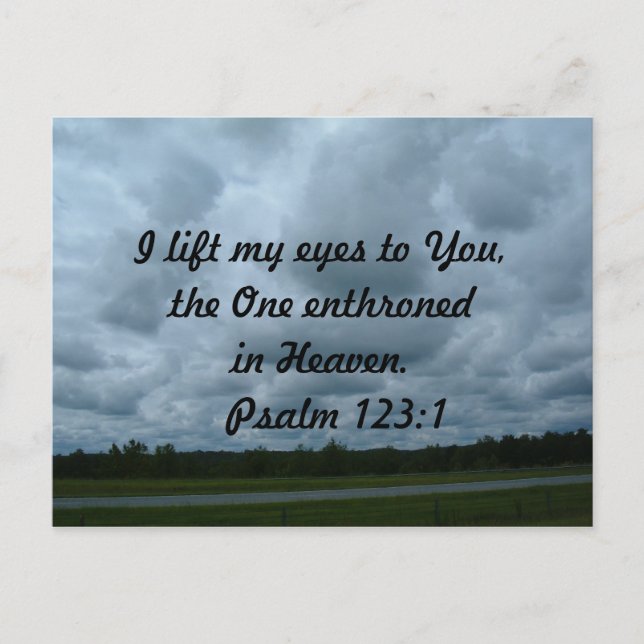 Cartão Postal Levante meus olhos (Frente)