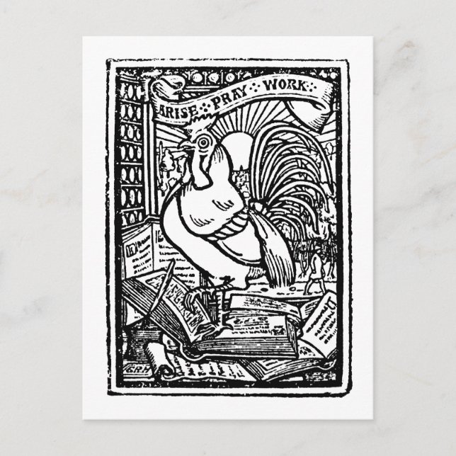 Cartão Postal Levante o trabalho de oração (Frente)