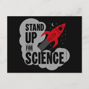 Cartão Postal Levante-se para o foguete Science