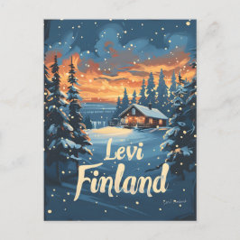 Cartão Postal Levi Finland Vintage Art