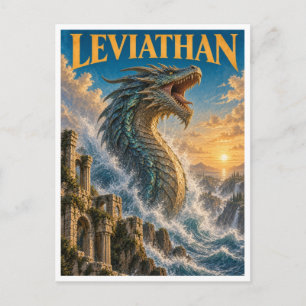 Cartão Postal Leviatã, Monstro de Fantasia Gótica