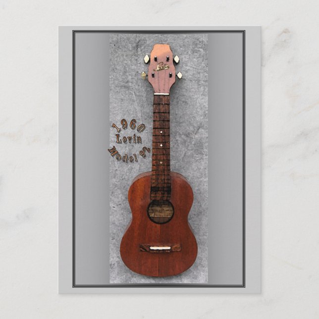 Cartão postal Levin Ukulele 1960 (Frente)