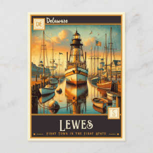 Cartão Postal Lewes, Delaware   Vintage