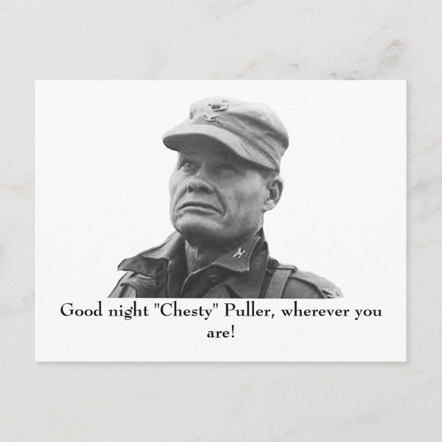 Cartão Postal Lewis "Chesty" Puller (Frente)