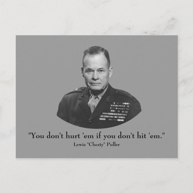 Cartão Postal Lewis "Chesty" Puller (Frente)