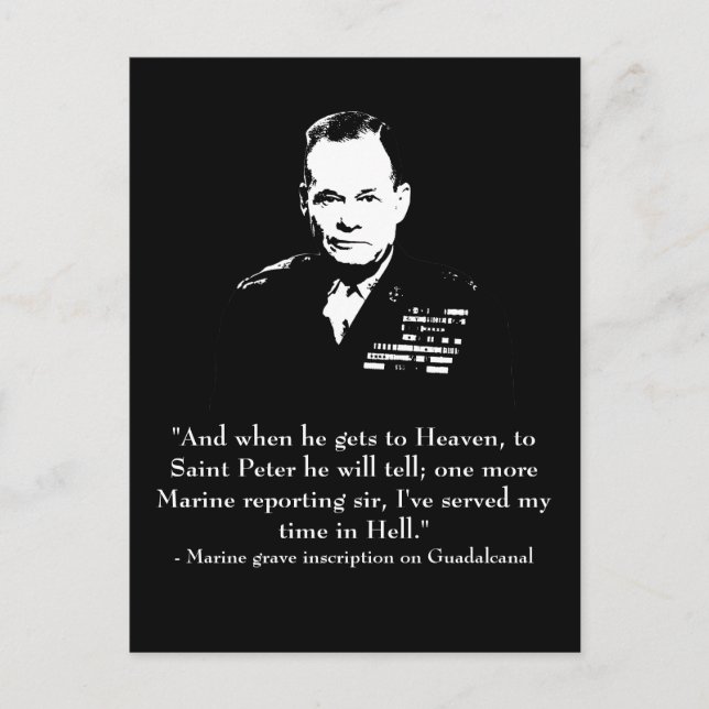 Cartão Postal Lewis "Chesty" Puller (Frente)