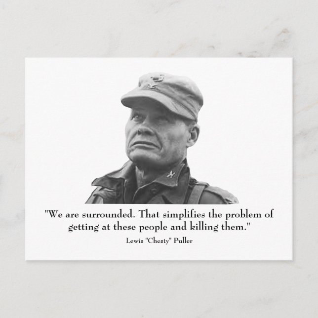 Cartão Postal Lewis "Chesty" Puller (Frente)